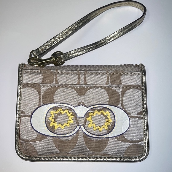 Coach Key Ring Credit Card ID Wristlet - Picture 1 of 6